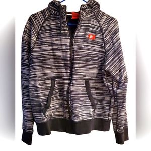 Nike Men’s‎ Speed Stripe Hoodie Sweatshirt Jacket Black/White Size MEDIUM